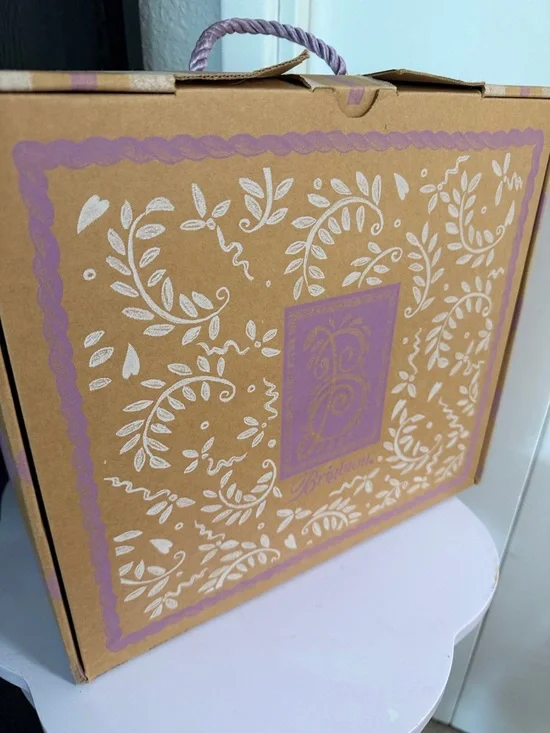 Brighton Liana Bone/Choc Satchel with Dust Cover and Box - Picture 3 of 11